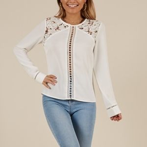 Fall Out Of Line Top In White SHOWPO